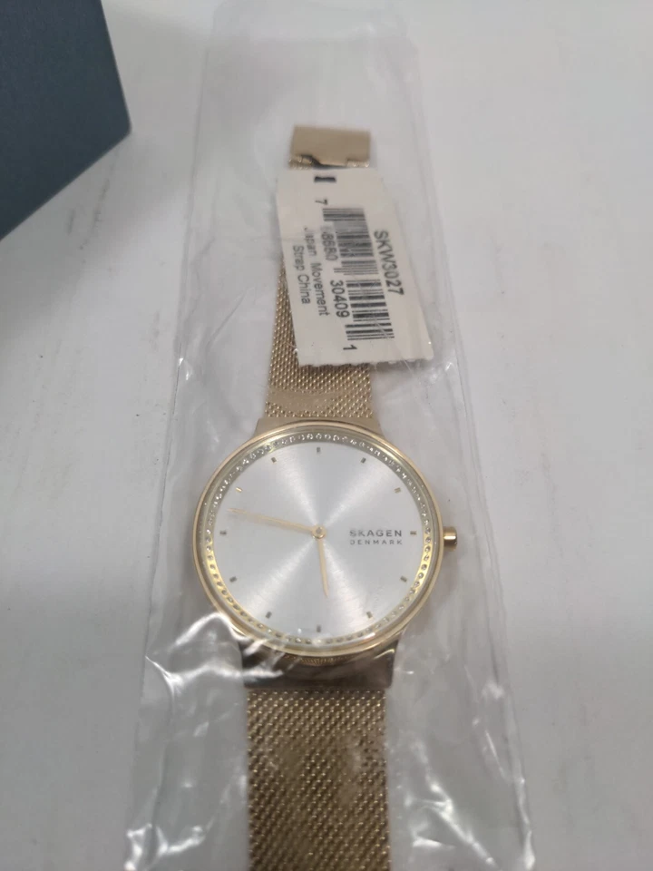 NEW Skagen Women's Freja Quartz Watch w MESH Stainless Steel Strap Gold SKW3027 - image 3 of 4