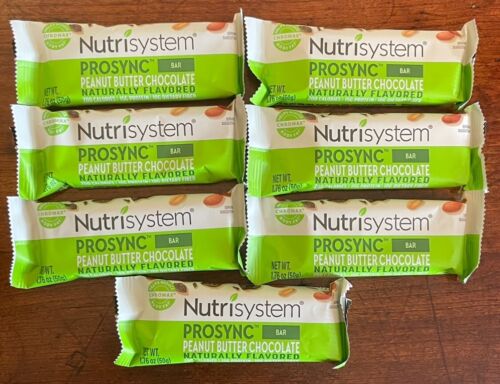 💕7 Nutrisystem Prosync Peanut Butter Chocolate BAR Shake SNACK NO BOX BB 1/2026