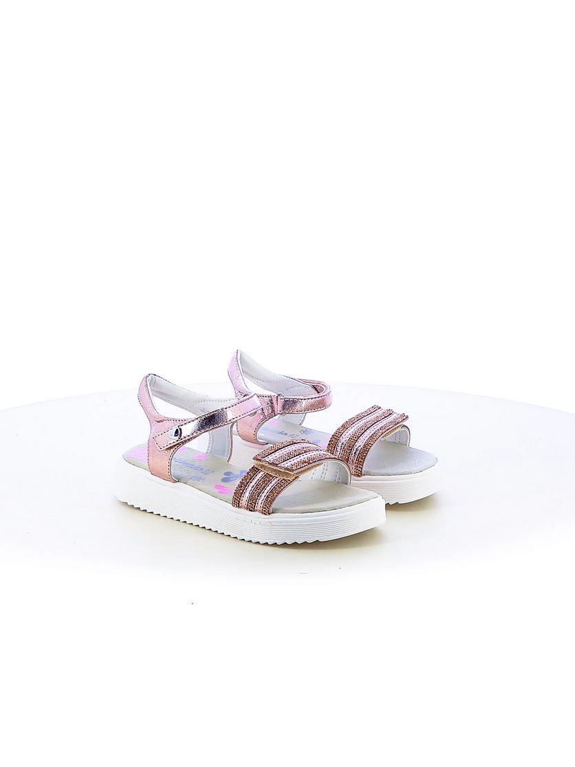 Melania Sandali Bambina Con Strappi, Cuore e Fascia C/Strass