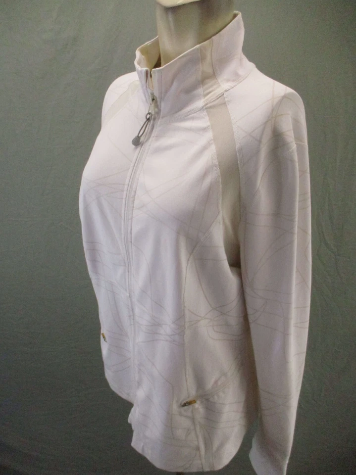 Chaqueta deportiva ZELLA talla XL blanca con cremallera completa cuello con cremallera bolsillo con cremallera 662 Foto 3 de 4