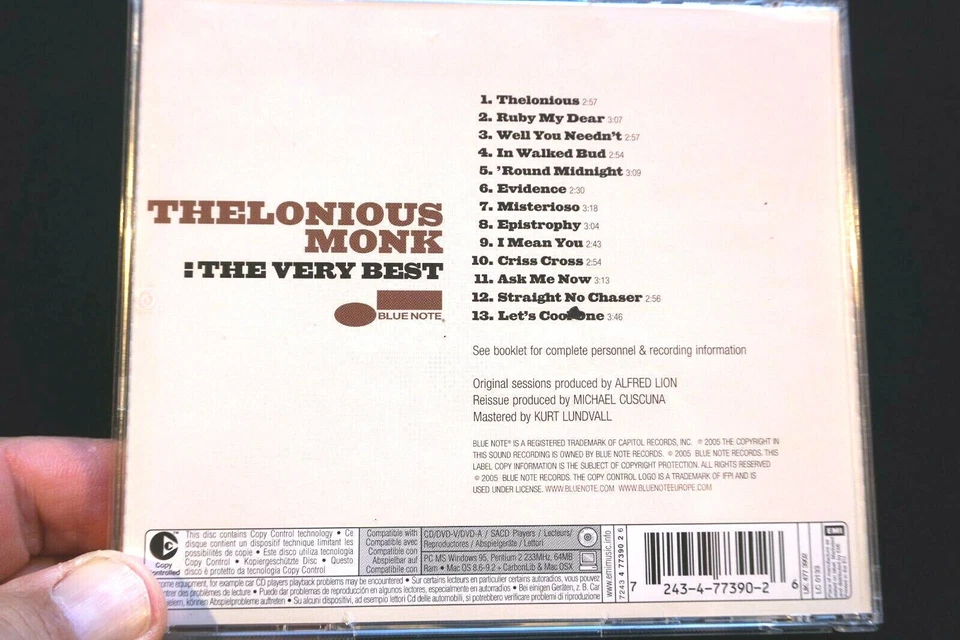 Thelonious Monk - The Very Best - CD, VG - Image 2 of 2