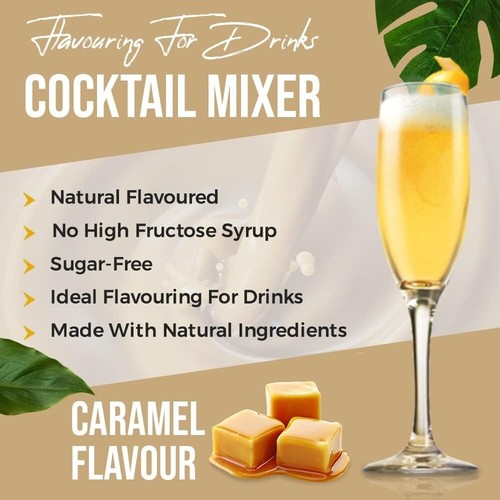 Caramel Flavoured Sugar Free Syrup for Cocktails, Mocktails, Coffee- 60ml - Picture 4 of 7
