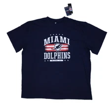 Miami Dolphins Fanatics Americana Navy Blue T-Shirt NFL Licensed Mens 3XL