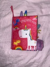 Make Believe Ideas Sensory Snuggables Unicorn Fun Tails Soft Cloth Book
