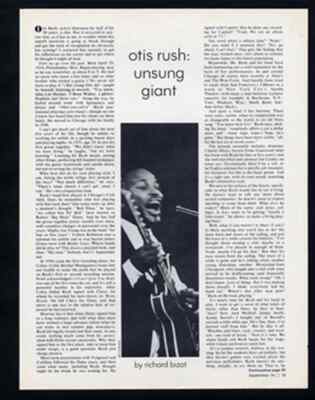 Otis Rush Unsung Giant Down Beat 1970s Cutting 