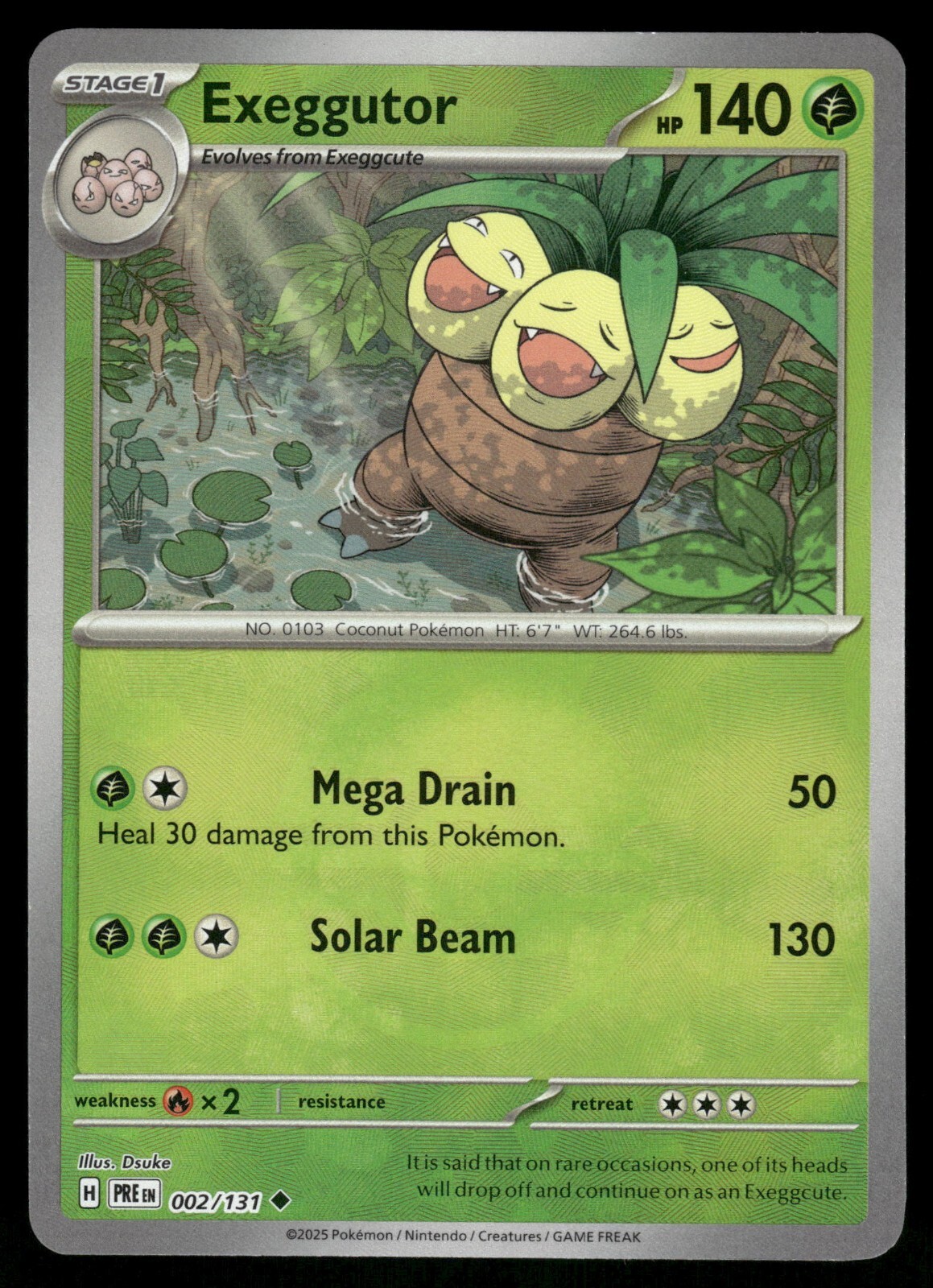 Exeggutor (Poke Ball Pattern) NM 002/131 SV: Prismatic Evolutions Pokemon