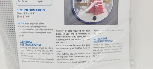 Mary Maxim Plastic Canvas kit "Let it Snow" Snowman Wall Hanging sz 13.5 x 22.5" - Picture 4 of 5