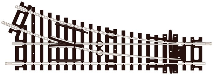 Peco Setrack No 2 Radius Right Hand Turnout OO Gauge Model Railway Track ST-240