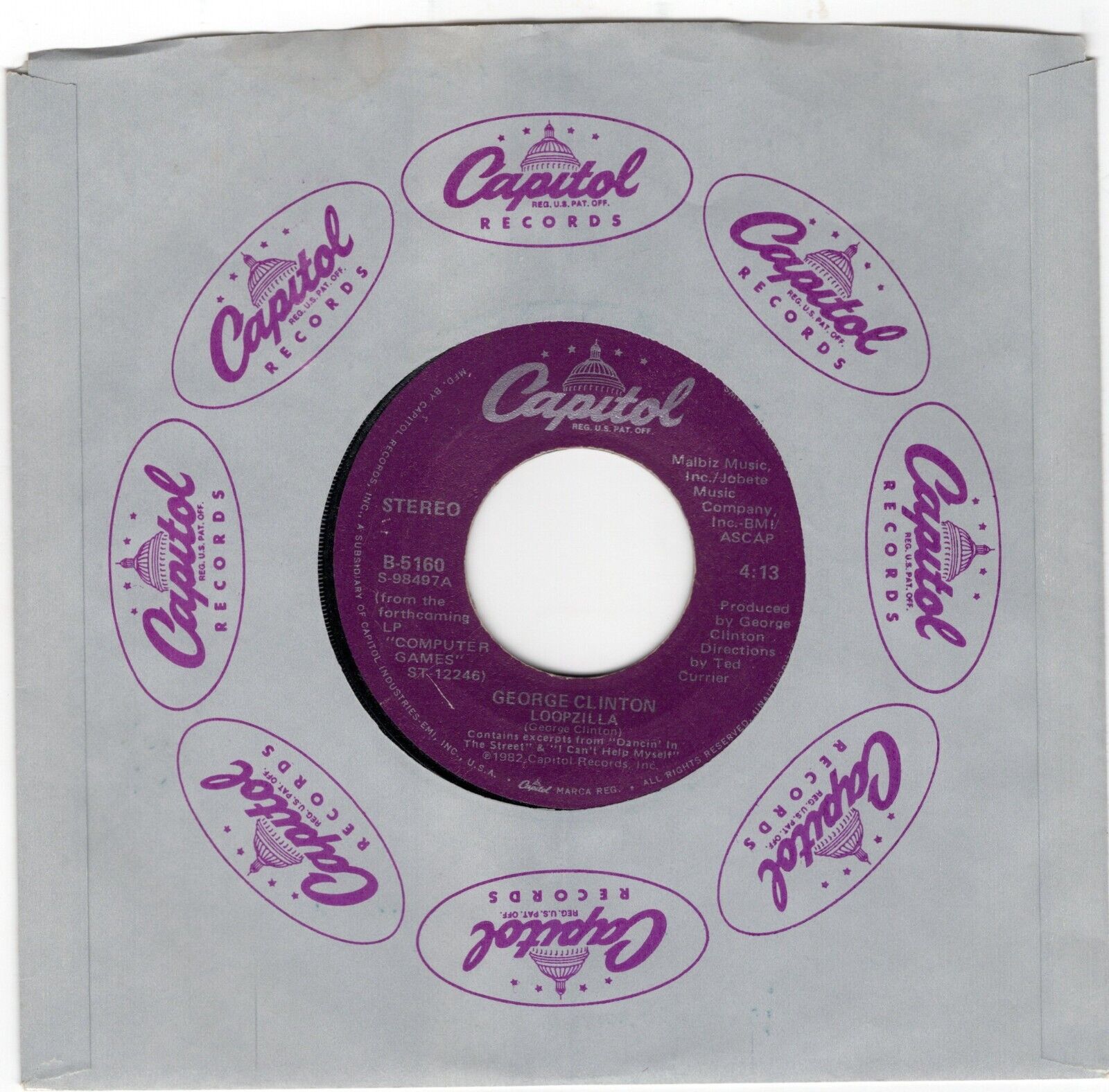 George Clinton – Loopzilla 1982 Capitol P Funk Soul VG Plays Clean