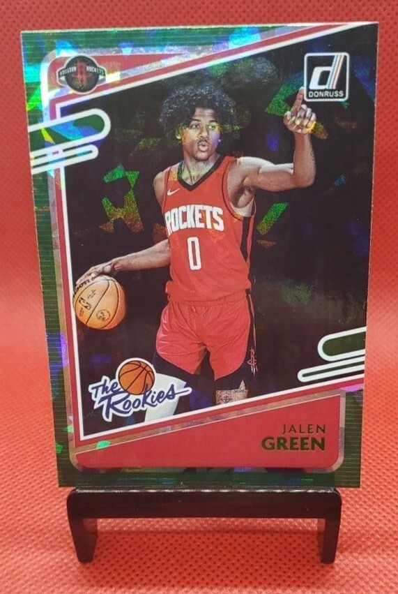 2021-22 Donruss The Rookies JALEN GREEN RC Holo Green Ice Fanatics SSP