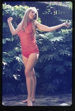 Annik Borel Risque Busty Barefoot Leggy Photo Shoot Original 35mm Transparency