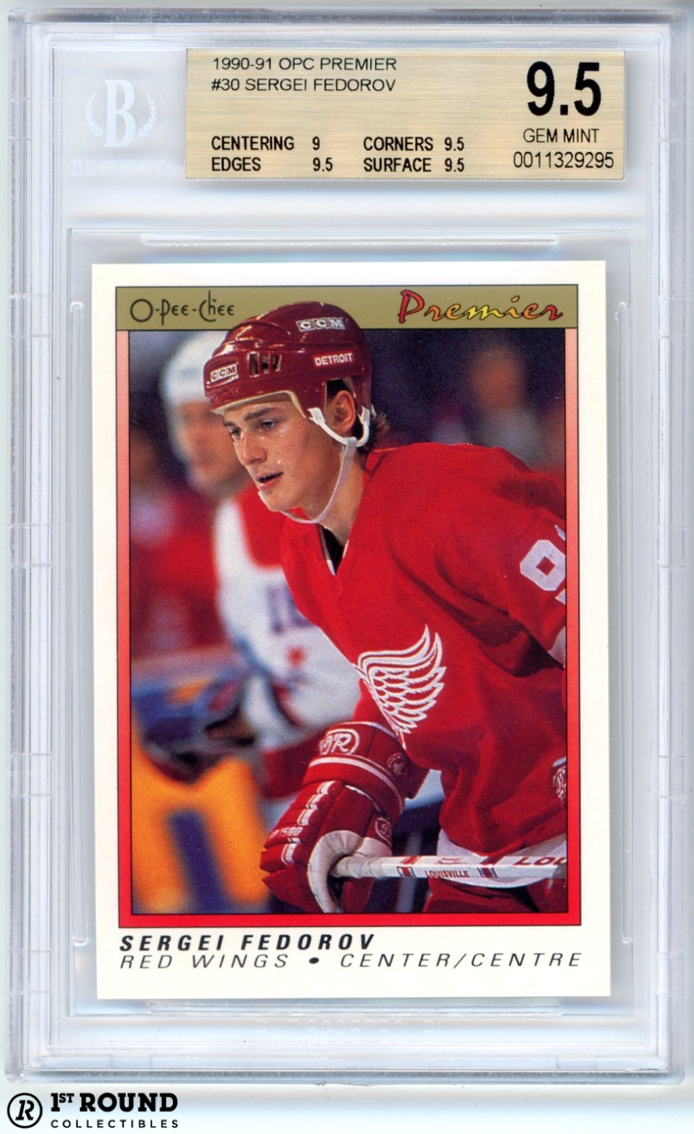 Sergei Fedorov RC BGS 9.5: 1990-91 OPC Premier Rookie Card #30