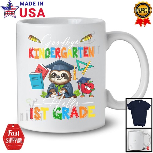 Goodbye Kindergarten Hello 1st Grade, First Last Day School Sloth, Summer Shirt - 第 3/7 張圖片