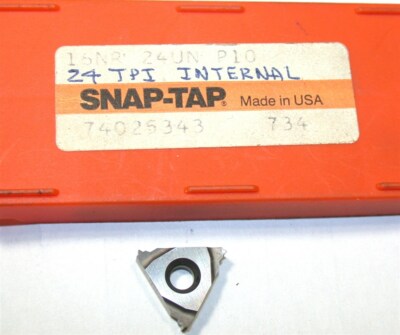 Lot of 6 New Snap-Tap Indexable Carbide Threading Inserts 16NR 24UN P10