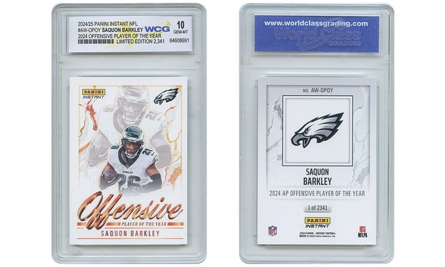 2024 Panini SAQUON BARKLEY NFL Offensive POY Philadelphia Eagles #AWOPY - GEM 10