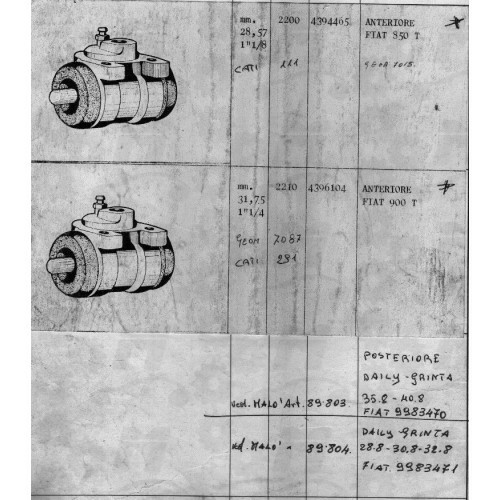 Cilindretto olio freno anteriore, per: Fiat Campagnola AR59, Fiat 1100/217 - Picture 4 of 5