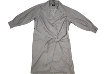 Threadbare Curve Louisa Trench Coat Long Jacket Grey Button Front Womens Sz 16