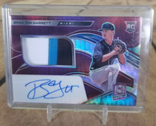 Braxton Garrett Patch Auto Rc #12/49 Spectra Prizm Panini 2021