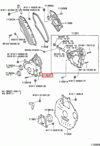 Genuine Toyota LandCruiser HZJ81 HZJ80 1HZ 4.2 Diesel Timing Gear Cover Case - Picture 9 of 15
