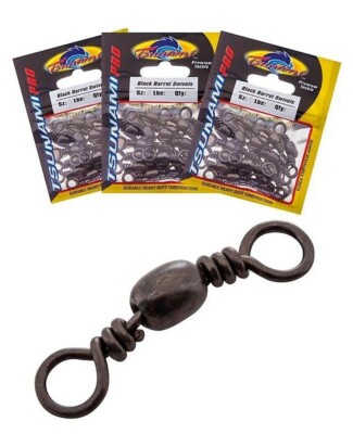 Tsunami Black Barrel Swivels Gr. 10