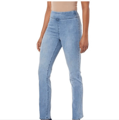 DG2 by Diane Gilman Compact Comfort Denim Straight Leg Jean Chambray Sz 18PW NWT