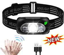 LED Headlamp USB Rechargeable Flashlight Waterproof Head Lamp Torch Camping USA