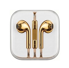 Auriculares dorados con cable cromados USB-C con conector de audio