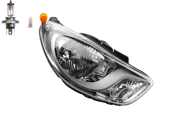 Scheinwerfer Passend FüR Hyundai I10 02/11- Rechts Beifahrerseite + Leuchtmittel-image
