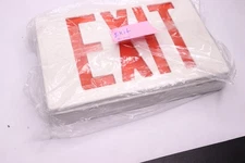 LED Exit Sign White and Red Steel 7" x 11" -As Shown Only