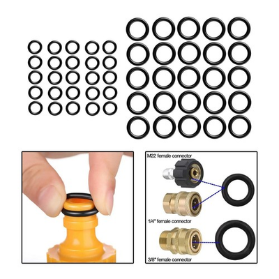 #ad 50 Pieces Pressure Washer Hose O Rings 2 Different Sizes Washer Gaskets $13.43