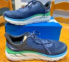 Hoka One One Men's 10.5 Clifton 7 Wide 2E MOAN 1110534 Moonlit Ocean w/Box