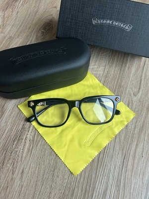 Chrome Hearts Brille Blaulichtfilter Schwarz Gold Neu mit Etui OVP