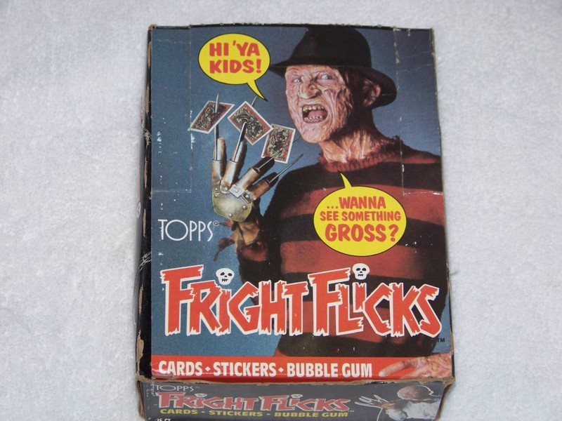 FRIGHT FLICKS 1988 TOPPS MOVIE CARDS EMPTY DISPLAY BOX