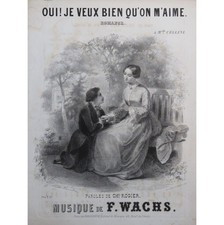 Wachs Frédéric Yes! I Want Well Qu'On M 'I Love Singer Piano ca1880