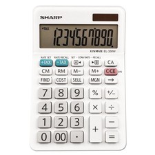 Sharp EL-334W Large Desktop Calculator, 12-Digit LCD, 3/Pack