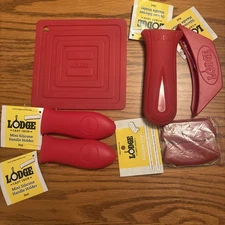 Lodge Red Silicone Hot Handle Holder and Assist Handle Holder& pot holder &grip 