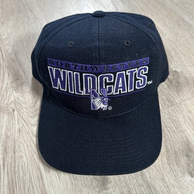 Vintage Sports Specialties Northwestern Wildcats Snapback Hat Navy Black Wool