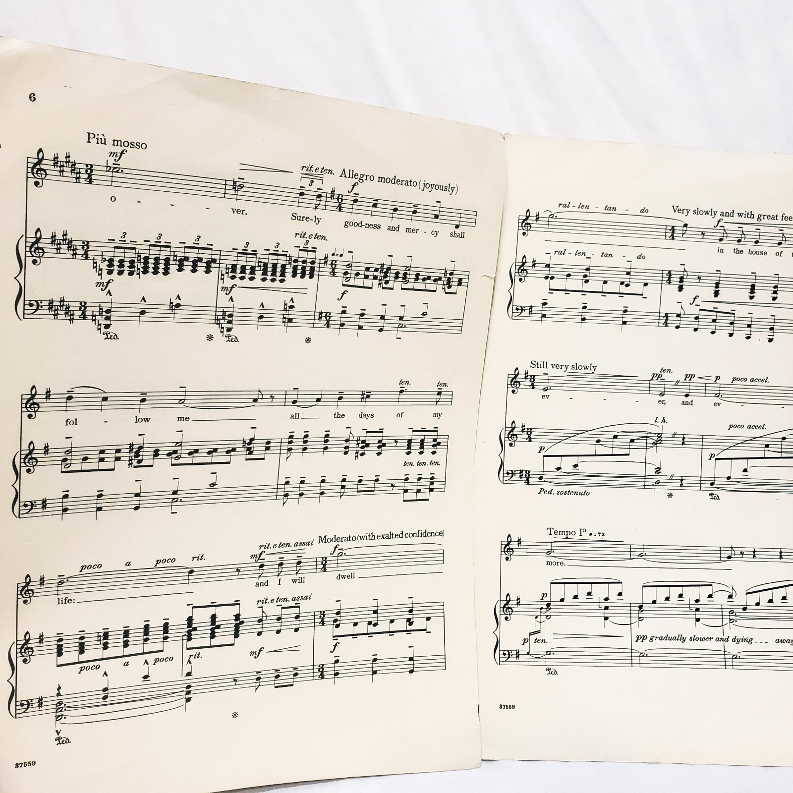 The Twenty Third Salm Voce e Pianoforte Spartiti 1937 Albert Hay Malotte foto 5