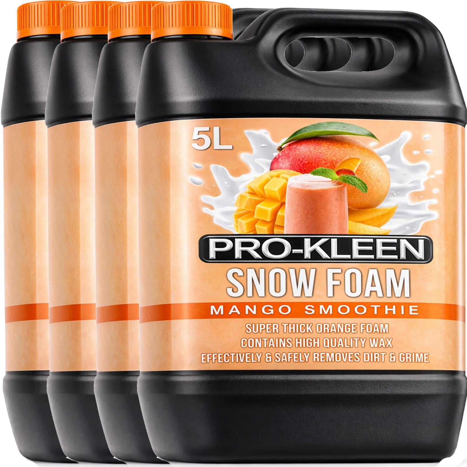 ProKleen Car Snow Foam Mango Milkshake Wax Vehicle Pre Wash Shampoo Clean 20L
