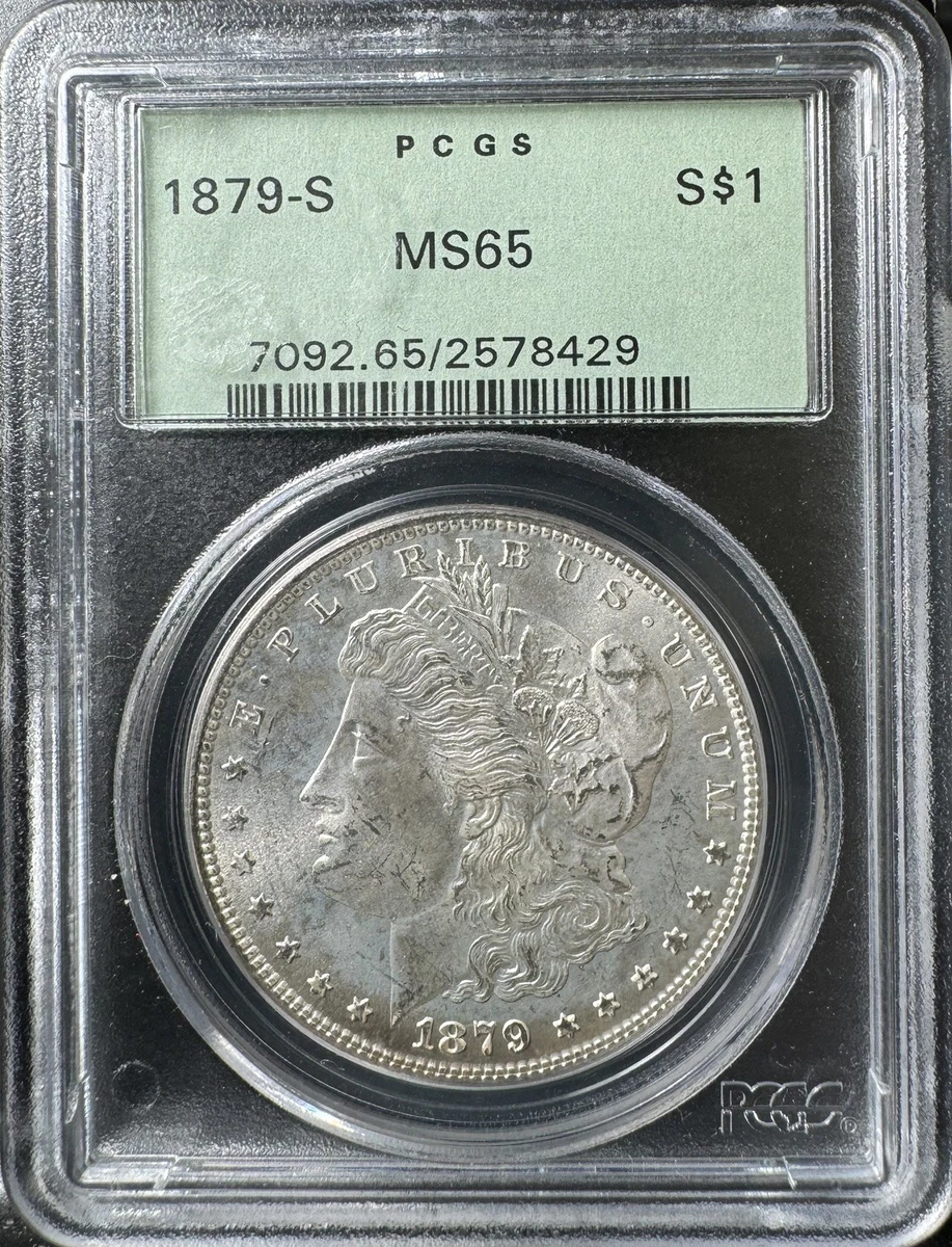 1879-S モルガンダラー銀貨・ドル MS65 PCGS認証 アメリカ 065 PCGS Certified MS 65 Graded 1879 Year Morgan US Dollars (1878-1921