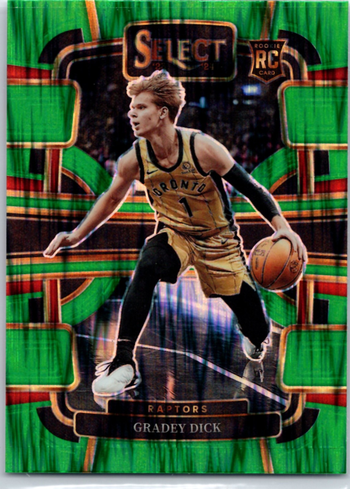 2023-24 Panini Select #90 Gradey Dick Green Shock Prizms