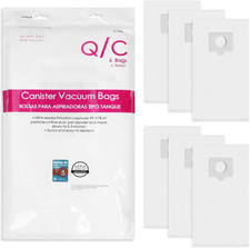 6 Pack 5-In-1 Q/C Canister Vacuum Bags 53292 Type Q/C HEPA Replacement Dust Bags