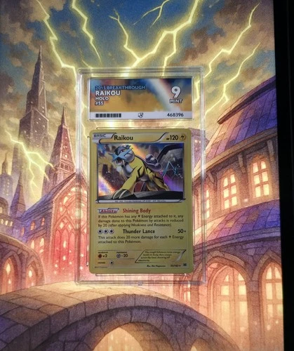 Pokémon TCG Raikou Holo Rare Card Breakthrough 55/162 - ACE 9 *POP 1*