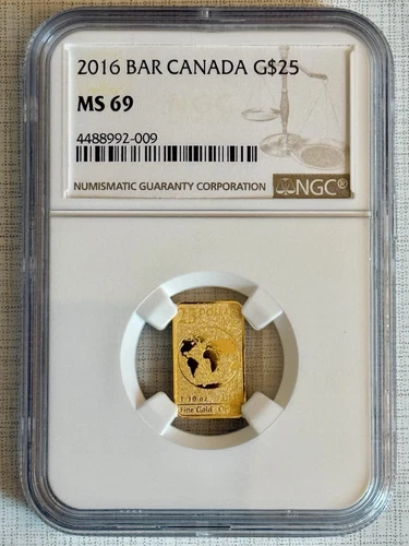 Canada 2016 $25 Gold Bar NGC MS69 SKU# 6720