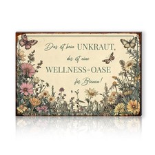 Alu Gartenschild 30x20cm wetterfest stabil Garten Vintage Deko Schild RV001-04