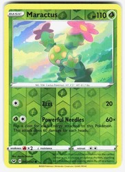 Maractus 007/202 Sword & Shield Base Set Reverse Holo