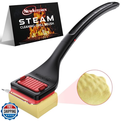 NEWKITCHEN Grill Brush Bristle-Free Steam Cleaning, BBQ Brush Replaceable Hea