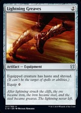 MTG English Lightning Greaves NM Normal Commander 2019