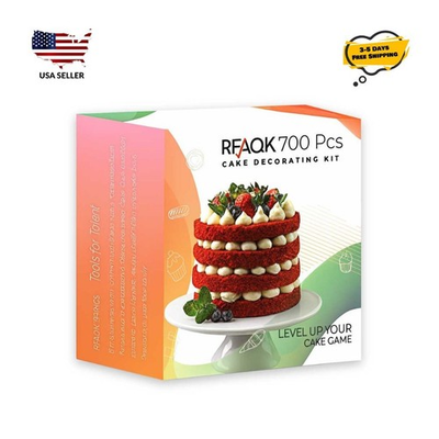 #ad 700pcs Cake Decorating Kit – Baking Supplies Icing Tips Tools Set $37.00