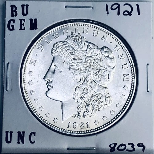 1921 BU GEM MORGAN SILVER DOLLAR UNC MS+++ U.S. MINT RARE COIN 8039
